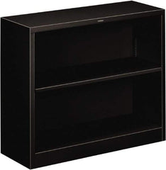 Hon - 2 Shelf, 29" High x 34-1/2" Wide Bookcase - 12-5/8" Deep, Steel, Black - Benchmark Tooling