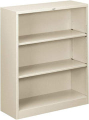 Hon - 3 Shelf, 41" High x 34-1/2" Wide Bookcase - 11-5/8" Deep, Steel, Light Gray - Benchmark Tooling