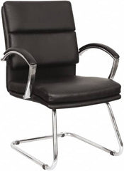 ALERA - Black Leather Guest Chair - 23-1/2" Wide x 37" High - Benchmark Tooling