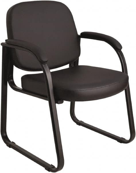 ALERA - Black Faux Leather Guest Chair - 24-5/8" Wide x 34" High - Benchmark Tooling