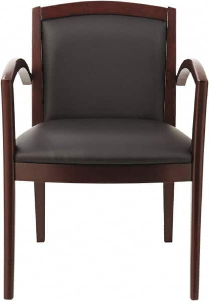 ALERA - Black Leather Guest Chair - 22-7/8" Wide x 32-7/8" High - Benchmark Tooling