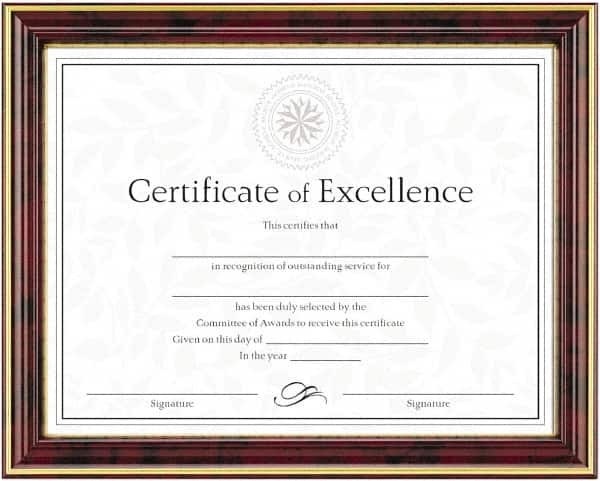 Dax - Mahogany & Gold Document Holders-Certificate/Document - 11" High x 8-1/2" Wide - Benchmark Tooling