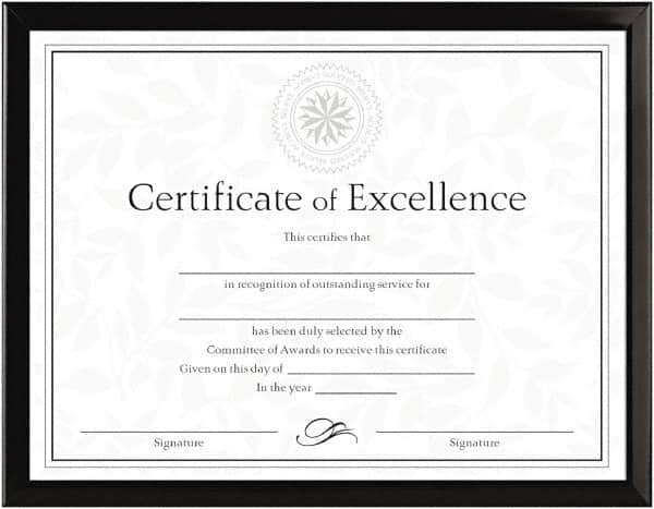 Dax - Black Document Holders-Certificate/Document - 11" High x 8-1/2" Wide - Benchmark Tooling