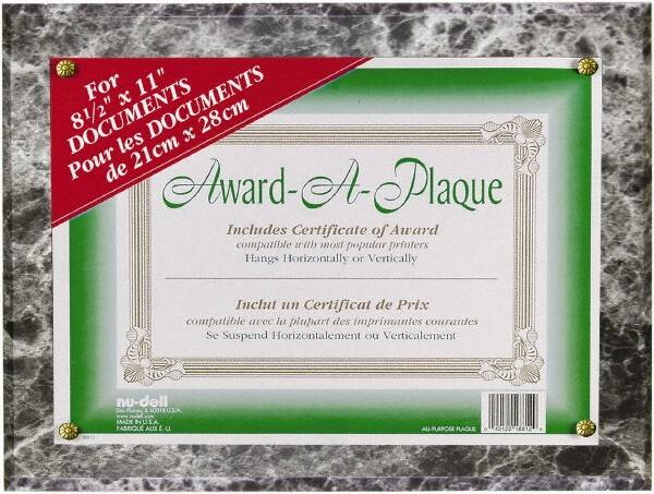 Nudell - Black Marble Document Holders-Certificate/Document - 11" High x 8-1/2" Wide - Benchmark Tooling