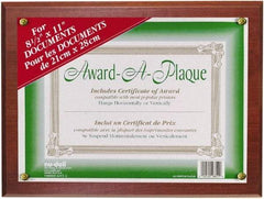 Nudell - Mahogany Document Holders-Certificate/Document - 11" High x 8-1/2" Wide - Benchmark Tooling