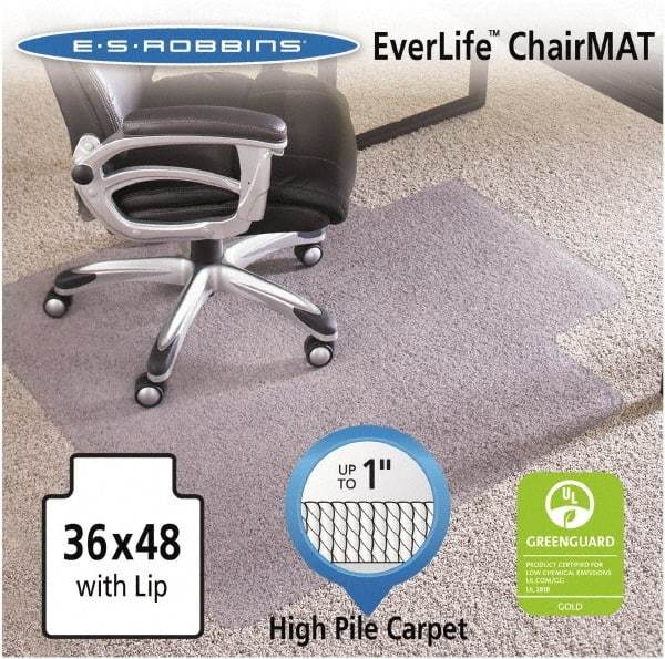 ES Robbins - 48" Long x 36" Wide, Chair Mat - Rectangular, Crystal Edge Style - Benchmark Tooling