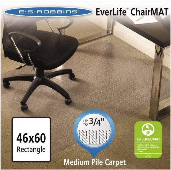 ES Robbins - 60" Long x 46" Wide, Chair Mat - Rectangular, Crystal Edge Style - Benchmark Tooling