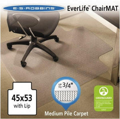 ES Robbins - 53" Long x 45" Wide, Chair Mat - Rectangular, Crystal Edge Style - Benchmark Tooling