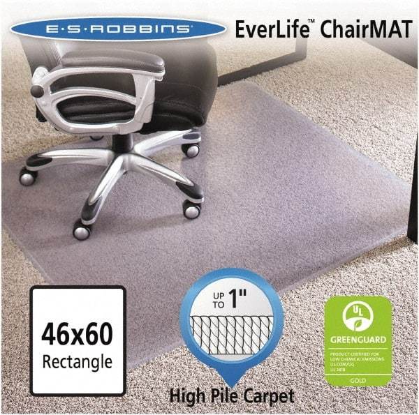 ES Robbins - 60" Long x 46" Wide, Chair Mat - Rectangular, Crystal Edge Style - Benchmark Tooling