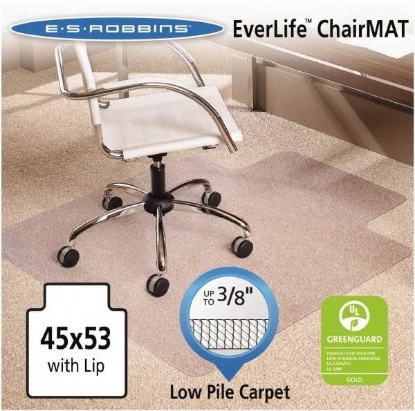 ES Robbins - 53" Long x 45" Wide, Chair Mat - Rectangular, Crystal Edge Style - Benchmark Tooling