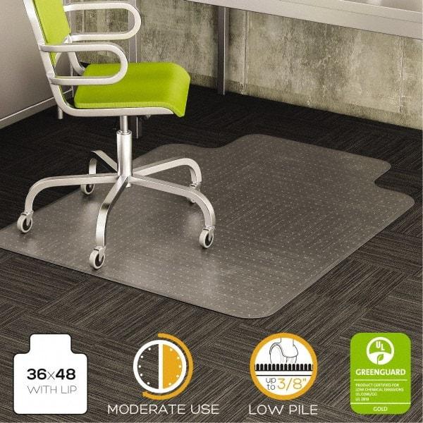 Deflect-o - 48" Long x 36" Wide, Chair Mat - Rectangular, Beveled Edge Style - Benchmark Tooling