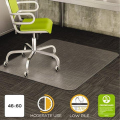 Deflect-o - 60" Long x 46" Wide, Chair Mat - Rectangular, Beveled Edge Style - Benchmark Tooling