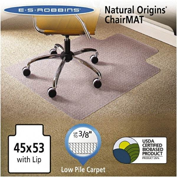 ES Robbins - 53" Long x 45" Wide, Chair Mat - Rectangular, Straight Edge Style - Benchmark Tooling