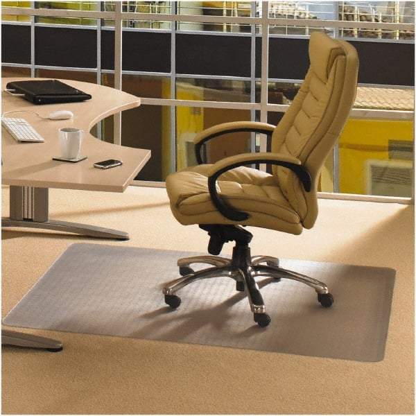 Floortex - 48" Long x 60" Wide, Chair Mat - Rectangular, Straight Edge Style - Benchmark Tooling