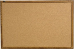 Quartet - 17" Wide x 23" High Open Cork Bulletin Board - Natural (Color) - Benchmark Tooling