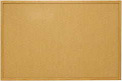 Mead - 48" Wide x 36" High Open Cork Bulletin Board - Natural (Color) - Benchmark Tooling