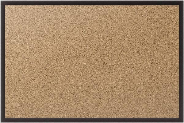 Quartet - 36" Wide x 24" High Open Cork Bulletin Board - Natural (Color) - Benchmark Tooling