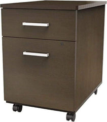 Linea Italia - 16-1/2" Wide x 23-5/8" High x 19-3/4" Deep, 2 Drawer Pedestal - Laminate, Mocha - Benchmark Tooling