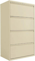 ALERA - 30" Wide x 53-1/4" High x 19-1/4" Deep, 4 Drawer Lateral File - Steel, Putty - Benchmark Tooling