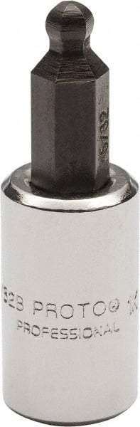 Proto - 1/4" Drive, 5/32" Hex Bit Socket - 1-1/2" OAL, 1.047" Bit Length, Ball End - Benchmark Tooling