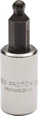 Proto - 1/4" Drive, 5/32" Hex Bit Socket - 1-1/2" OAL, 1.047" Bit Length, Ball End - Benchmark Tooling