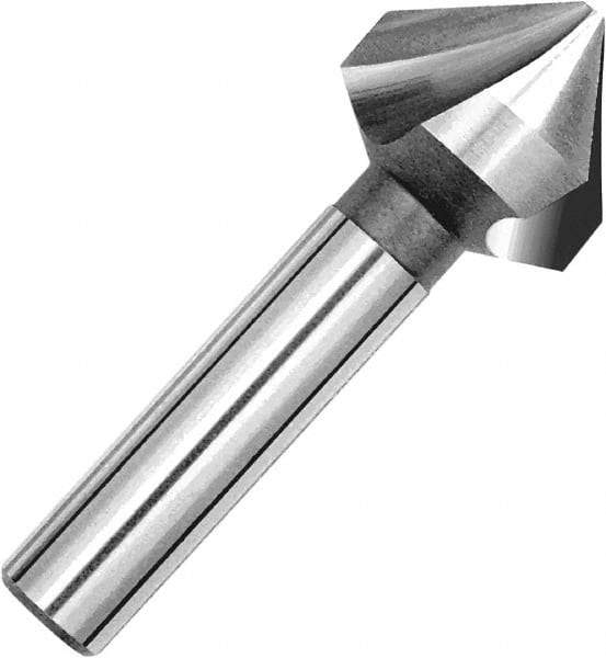 Magafor - 20.5mm Head Diam, 25/64" Shank Diam, 90° Solid Carbide Countersink - 2-1/2" OAL, Single End, Straight Shank, Right Hand Cut - Benchmark Tooling