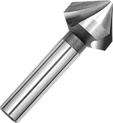 Magafor - 30mm Head Diam, 0.472" Shank Diam, 3 Flute 90° Cobalt Countersink - Uncoated, 2-3/4" OAL, Single End, Straight Shank, Right Hand Cut - Benchmark Tooling