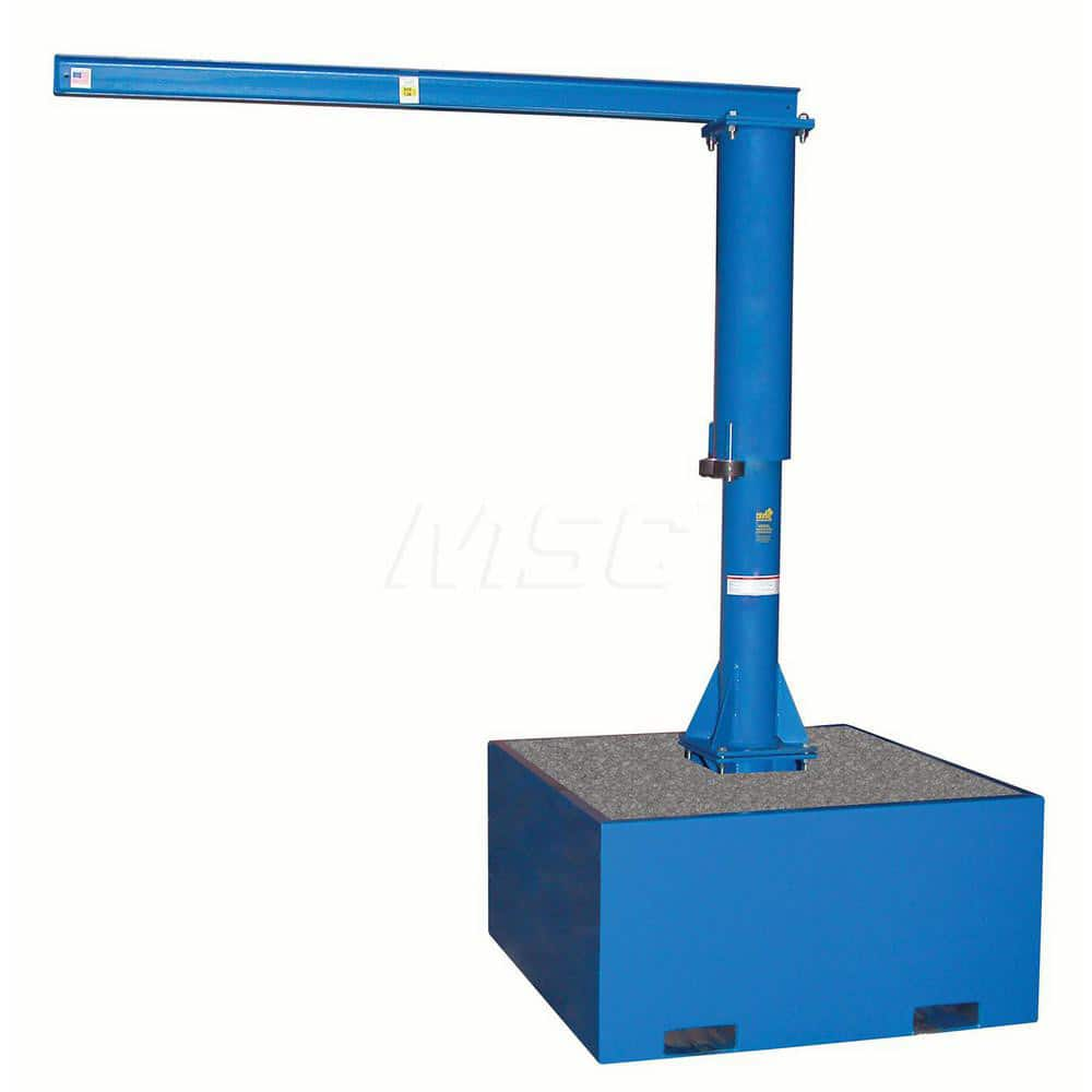 Jib Crane: 500 lb Limit, 360 ° Rotation Steel