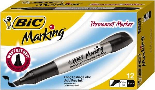 Bic - Tuxedo Black Permanent Marker - Chisel Tip, AP Nontoxic Ink - Benchmark Tooling