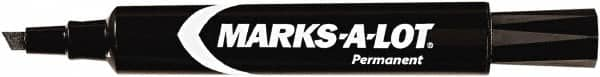 Marks-A-Lot - Black Permanent Marker - Chisel Tip, AP Nontoxic Ink - Benchmark Tooling