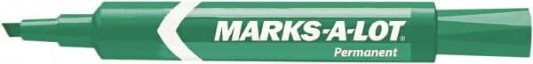 Marks-A-Lot - Green Permanent Marker - Chisel Tip, AP Nontoxic Ink - Benchmark Tooling