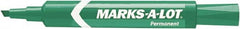 Marks-A-Lot - Green Permanent Marker - Chisel Tip, AP Nontoxic Ink - Benchmark Tooling