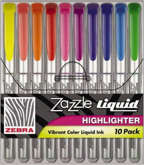 Zebra - Assorted Colors Highlighter - Chisel Tip, Water Base Ink - Benchmark Tooling