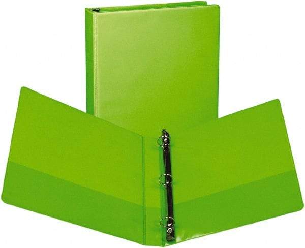 Samsill - 225 Sheet Capacity, 11 x 8-1/2", View Ring Binder - Vinyl Covered Chipboard, Lime - Benchmark Tooling