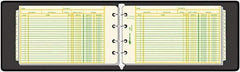 National Brand - 100 Sheet Capacity, 8-1/2 x 5", 4 Ring - Polypropylene, Black - Benchmark Tooling