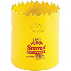 Starrett - 1-7/8" Diam, 2" Cutting Depth, Hole Saw - High Speed Steel Saw, Toothed Edge - Benchmark Tooling