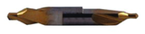 #15 x 2-3/4 OAL 60° HSS Combined Drill & Countersink-TiN Coated - Benchmark Tooling