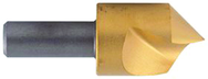 1" Size-1/2" Shank-82°-M42 Single Flute Countersink -  TiN Coated - Benchmark Tooling