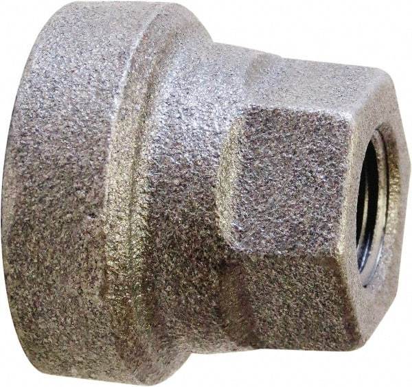 Made in USA - Size 1-1/2 x 1-1/4", Class 125, Cast Iron Black Pipe Reducing Coupling - 175 psi, FPT End Connection - Benchmark Tooling