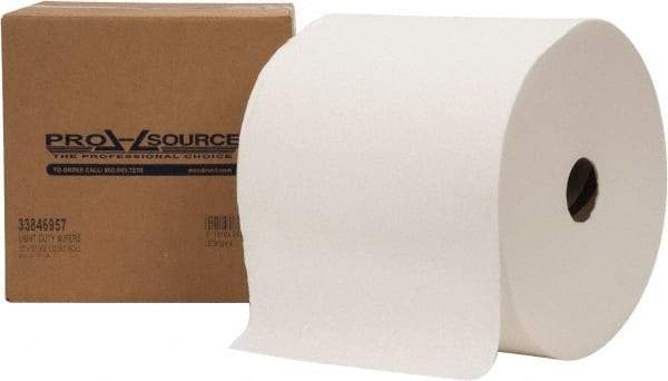 PRO-SOURCE - Dry General Purpose Wipes - Jumbo Roll, 12" x 12" Sheet Size, White - Benchmark Tooling