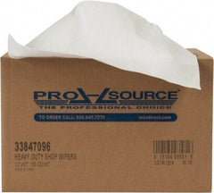 PRO-SOURCE - Dry Shop Towel/Industrial Wipes - Double Sided Box, 17" x 12" Sheet Size, White - Benchmark Tooling