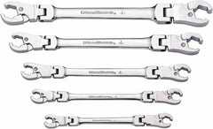 Armstrong - 5 Piece, 1/4 to 7/8" Flare Nut Wrench Set - Benchmark Tooling