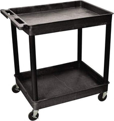 Luxor - 300 Lb Capacity, 24" Wide x 32" Long x 37" High Shelf Cart - 2 Shelf, Plastic - Benchmark Tooling