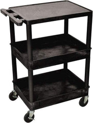 Luxor - 300 Lb Capacity, 24" Wide x 18" Long x 36" High Shelf Cart - 3 Shelf, Plastic - Benchmark Tooling