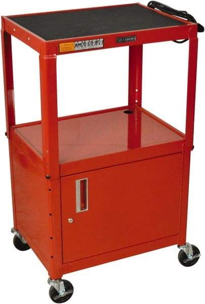 Luxor - 300 Lb Capacity, 24" Wide x 18" Long x 42" High Standard Utility Cart - 3 Shelf, Steel - Benchmark Tooling