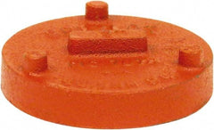Made in USA - Size 3", Class 150, Malleable Iron Orange Pipe Cap - Grooved End Connection - Benchmark Tooling