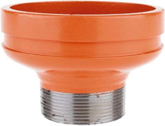 Made in USA - Size 4 x 2", Class 150, Malleable Iron Orange Pipe Thread Reducer - Grooved (MNPT) End Connection - Benchmark Tooling
