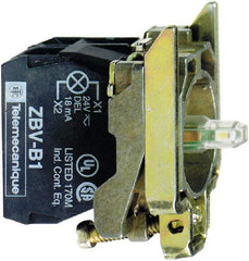 Schneider Electric - 24 V Blue Lens LED Indicating Light - Screw Clamp Connector, Vibration Resistant - Benchmark Tooling