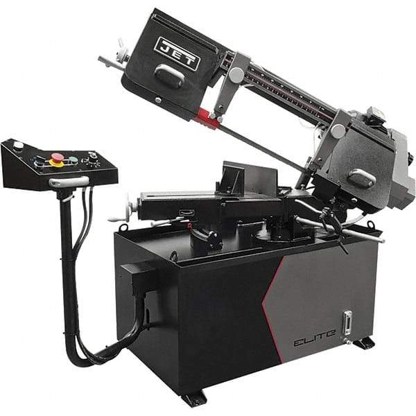 Jet - 8 x 13" Manual Horizontal Bandsaw - 1 Phase, 115/230 Volts, Variable Speed Pulley Drive - Benchmark Tooling