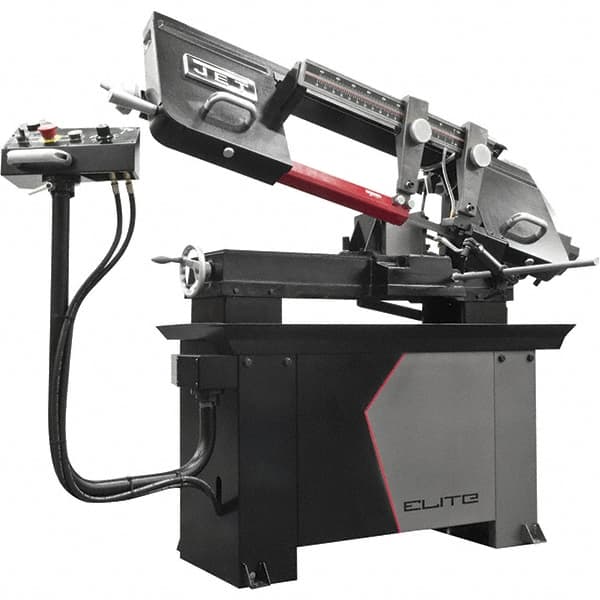 Jet - 8 x 13" Manual Horizontal Bandsaw - 1 Phase, 115/230 Volts, Variable Speed Pulley Drive - Benchmark Tooling